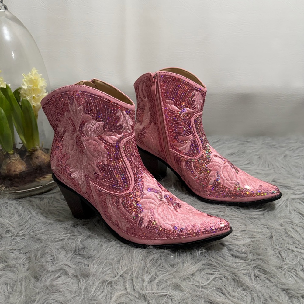 Helen Heart ankle studded boots